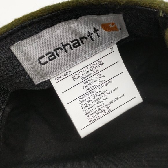 Carhartt Wool Camden Army Military Cap Hat Surplus - Picture 7 of 8